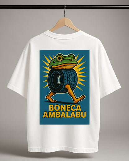 Sırt Baskılı "Boneca Ambalabu" Oversize T-Shirt