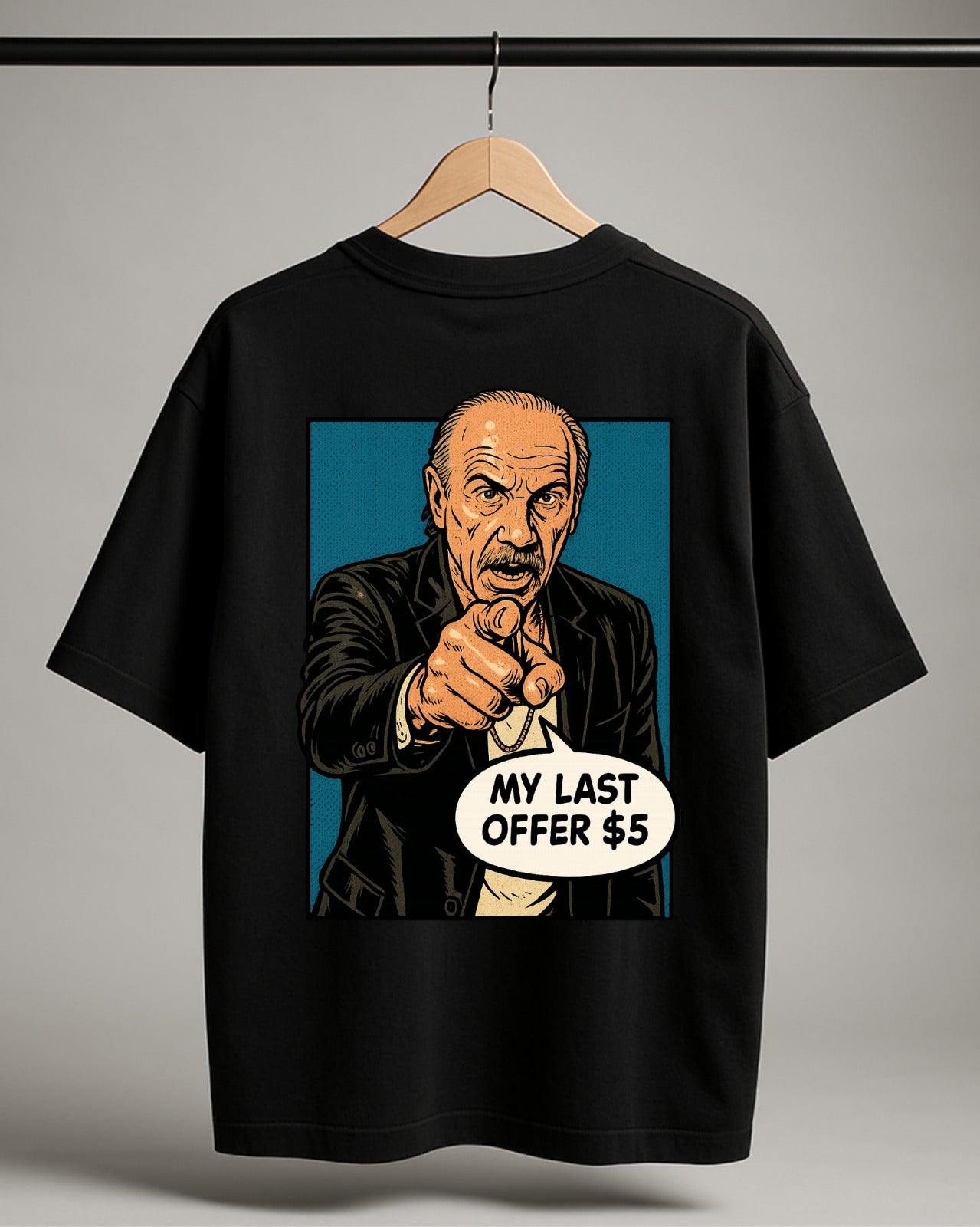 Sırt Baskılı "Last Offer" Oversize T-Shirt