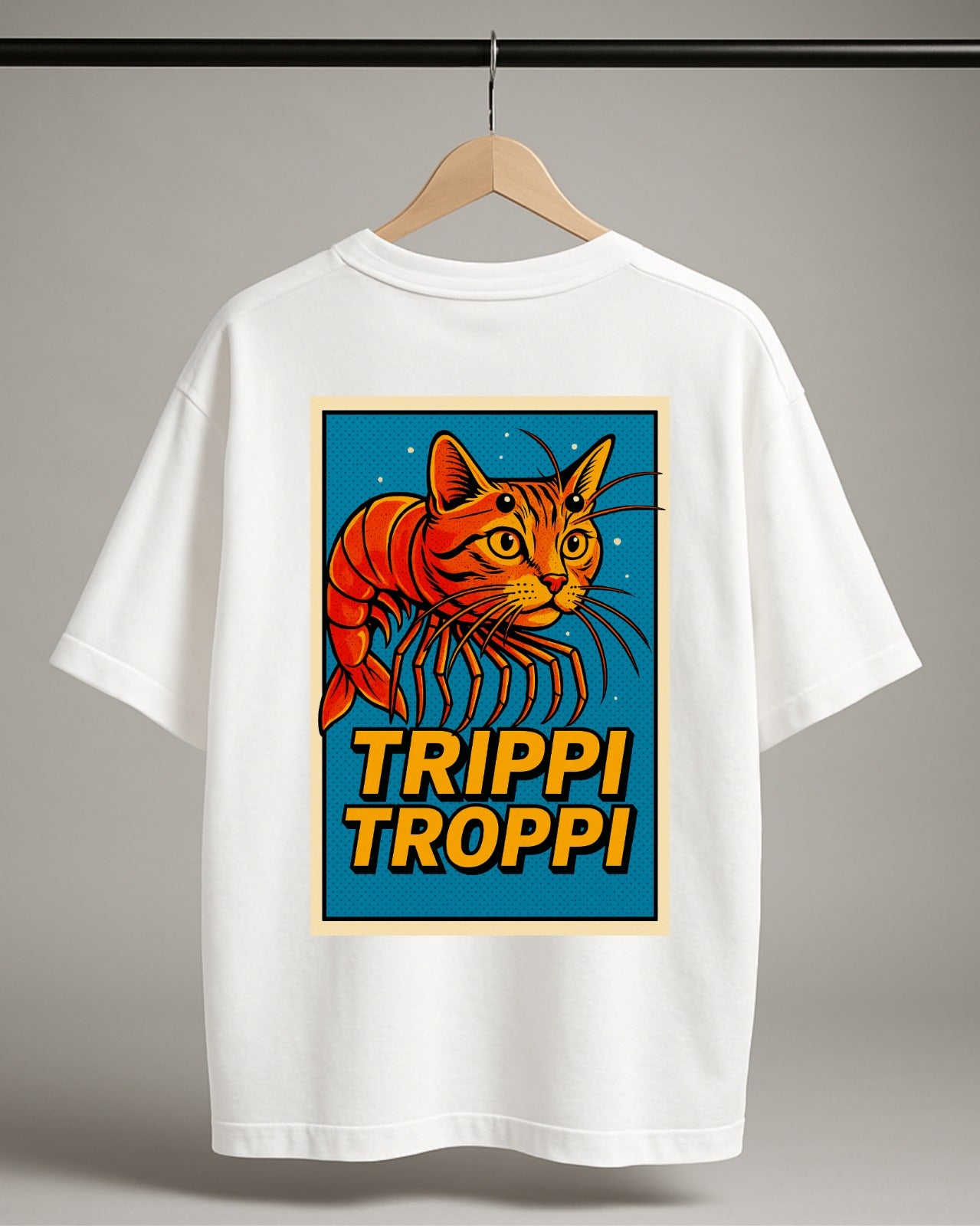 Sırt Baskılı "Trippi Troppi" Oversize T-Shirt